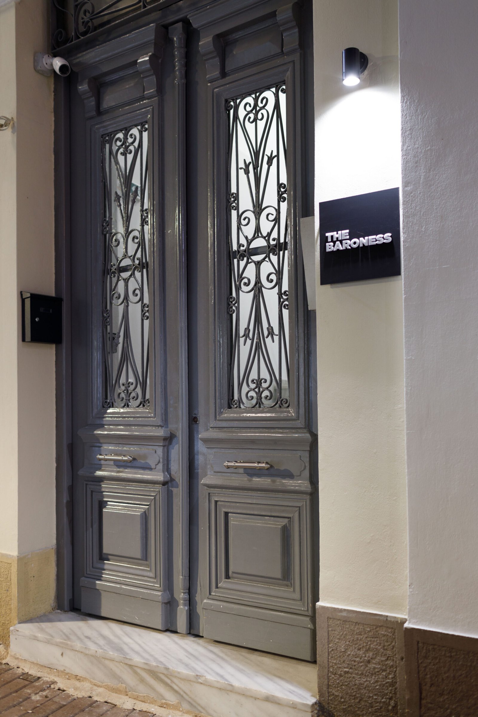 main entrance door of the building